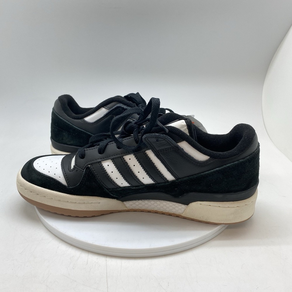 Adidas Sneakers Forum Low Mens 10.5 ID6857 Black White Causal Skate Shoes New - Picture 7 of 10
